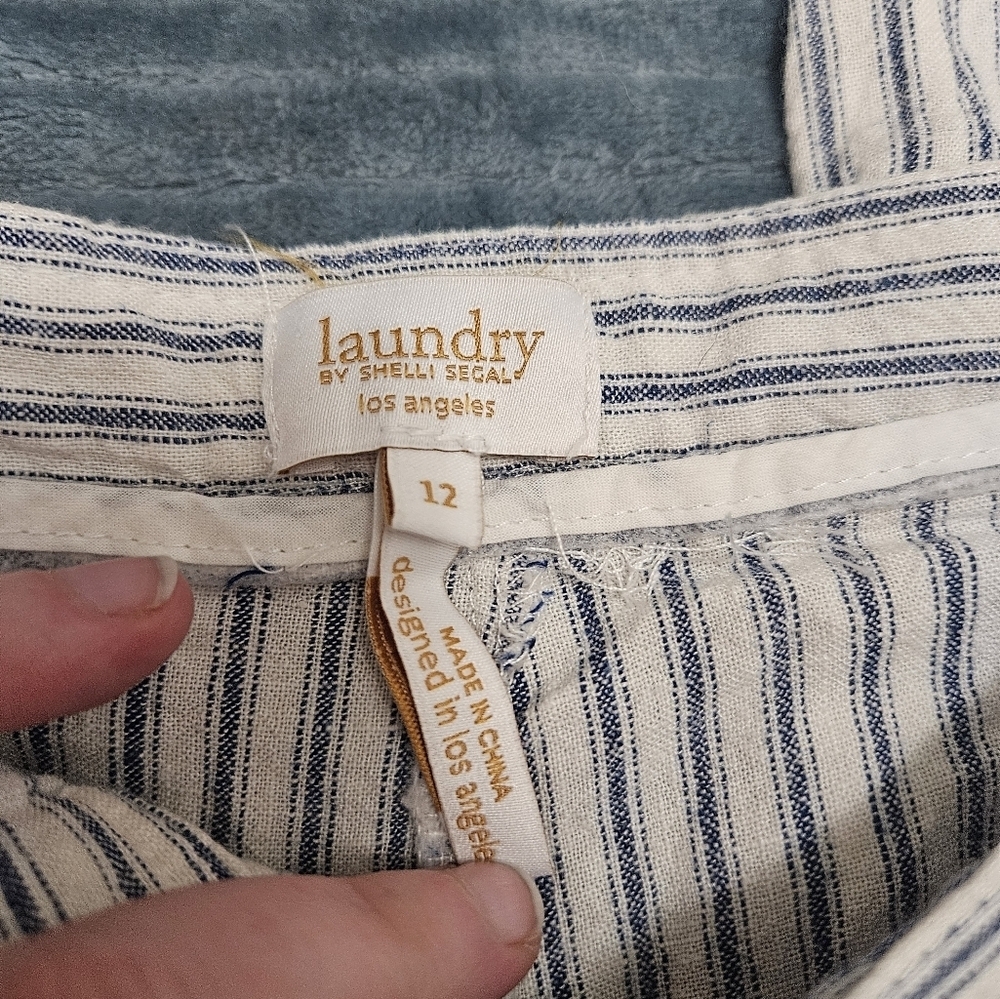 Womens Pinstriped Laundry By Shelli Segal Wide Leg Pants! - Picture 3 of 9